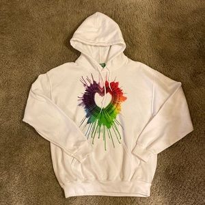 Crayons Hoodie Hooded Sweatshirt size Large